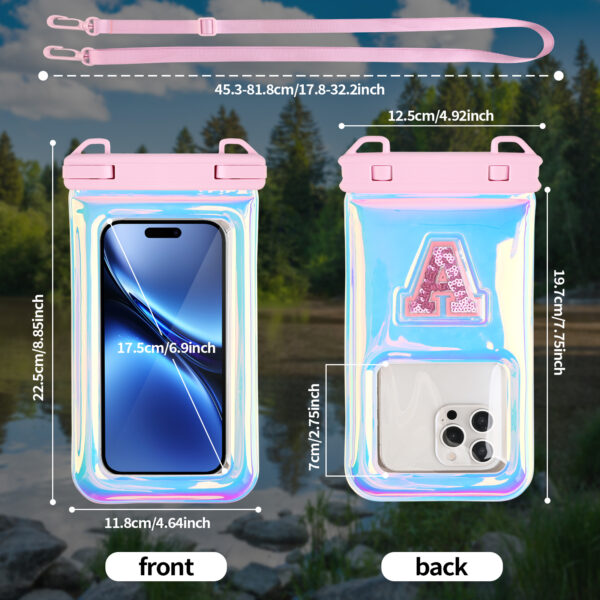 IP68 Large Waterproof Phone Pouch with Letter A Design - Image 4