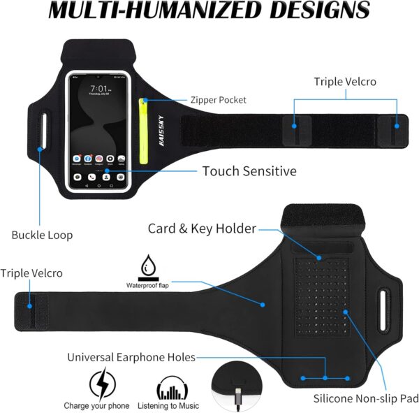 Running Armband with Earphone Bag Cell Phone - Image 7