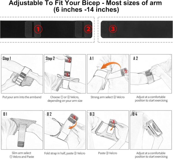 Running Armband with Earphone Bag Cell Phone - Image 4
