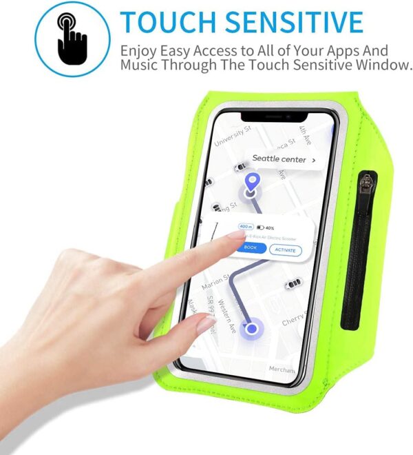 Water Resistant Running Armband with Earphone Bag - Image 9