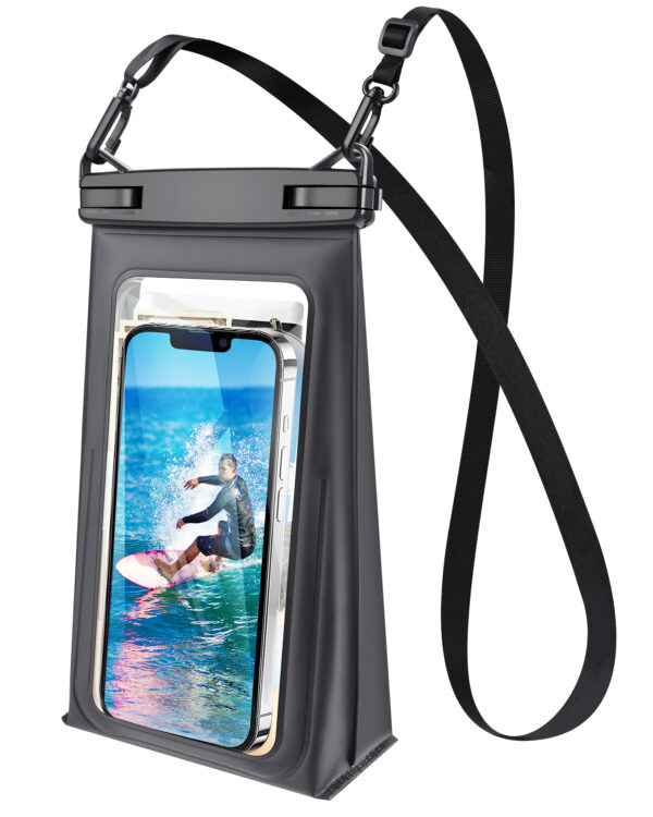 IPX8 3D Waterproof Bag - White/Black | Buoyancy Design + Touch Screen Operation | Swimming/Fishing/Travel - Image 3
