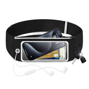 3-Pocket Sports Belt | Waterproof & Touchscreen | Nylon-Spandex Breathable | Running Cycling Fitness