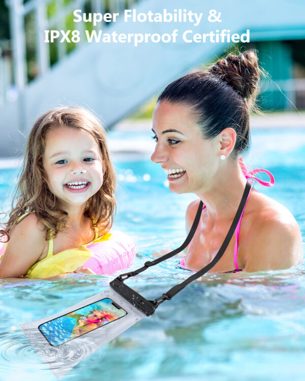IPX8 3D Waterproof Bag - White/Black | Buoyancy Design + Touch Screen Operation | Swimming/Fishing/Travel - Image 6