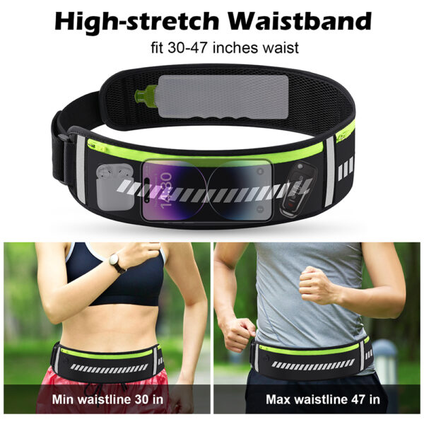 Three pocket running waist pack with water bottle holder - Image 3