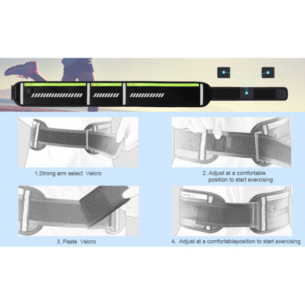 Three pocket running waist pack with water bottle holder - Image 5