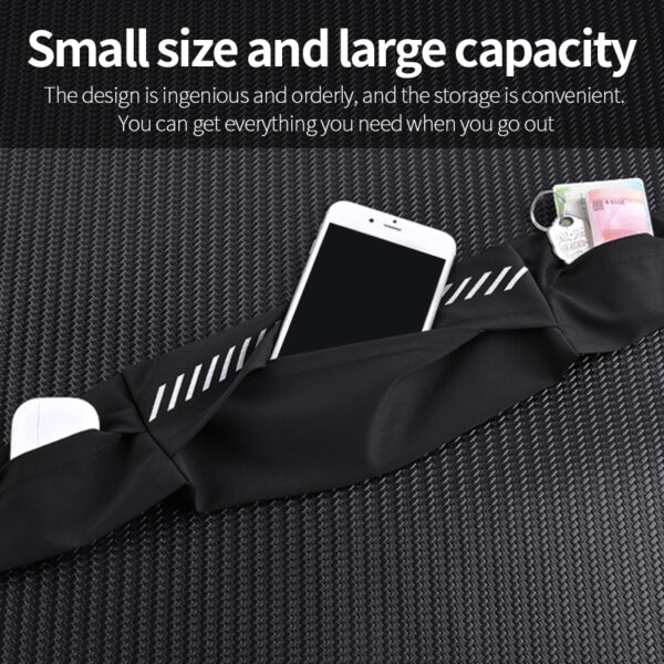 Sweatproof Waist Pack | Waterproof PU Lining | Fits All Phones | 3-Zone Storage | Breathable Hook-Loop - Image 8