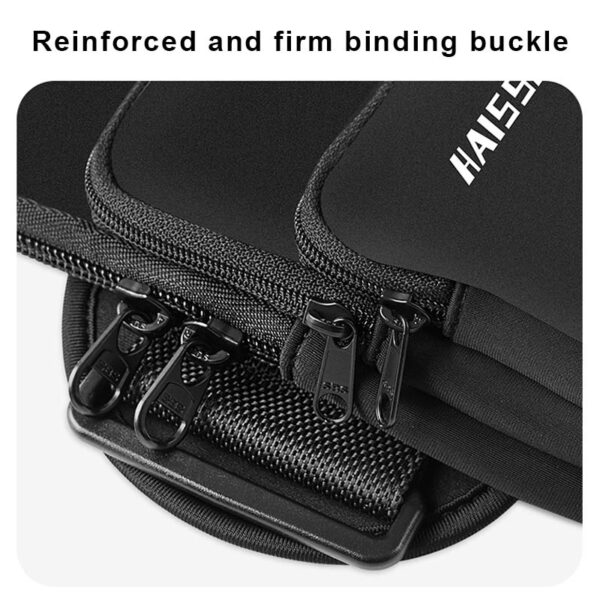 Anti-Theft 3-Pocket Armband | Hands-Free Carry | Phone/Wallet/Keys Storage | Adjustable Non-Slip Strap - Image 6