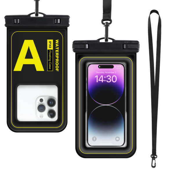 Samurai Black Floating Pouch | IPX8 30m Waterproof | Touchscreen & Camera | Swimming Diving Surfing - Image 2