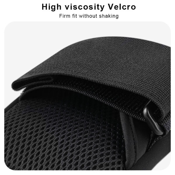 Haissky Dual-Pocket Sports Arm Bag (7.2-inch Large Capacity) | Separate Compartment for Keys and Earphones | Anti-Slip and Breathable Design | Suitable for Running, Walking, and Commuting - Image 5