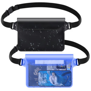 IPX8 Waterproof Waist Pack | 100% Submersible | Buckle Quick-Release | Swimming Cycling | 6.9" Phone Case