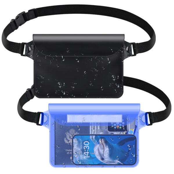 IPX8 Waterproof Waist Pack | 100% Submersible | Buckle Quick-Release | Swimming Cycling | 6.9" Phone Case