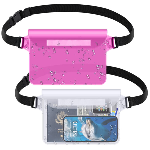 IPX8 Waterproof Waist Pack | 100% Submersible | Buckle Quick-Release | Swimming Cycling | 6.9" Phone Case - Image 3
