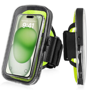 360° Visible Armband | Clear Touch Window | Waterproof & Breathable | Adjustable Strap | Running Cycling Gym