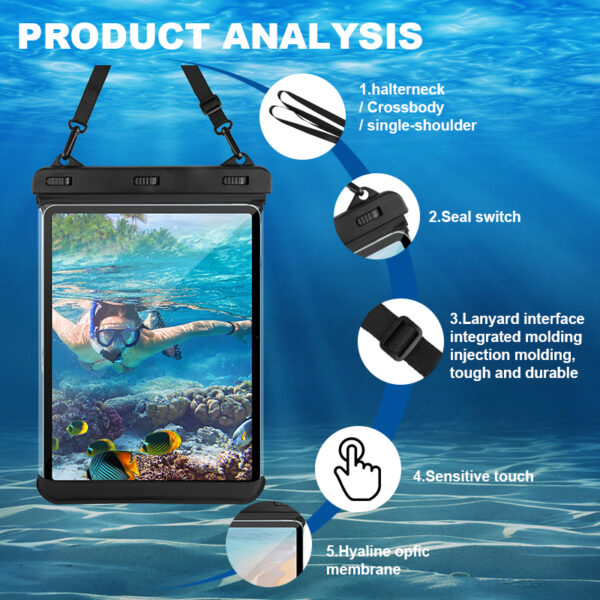 iPad waterproof bag for water, sand, and fog | 1.2-meter shockproof | fully touchscreen compatible | IPX8 waterproof | perfect for beach, pool, and camping - Image 6