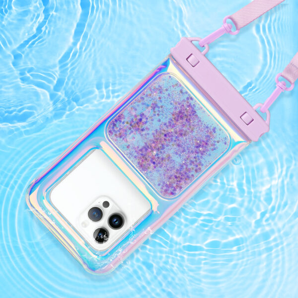 Floating Waterproof Pouch | 30m Deep Waterproof | Glitter Color Design | Touchscreen & Photo | Swimming Snorkeling Must-Have