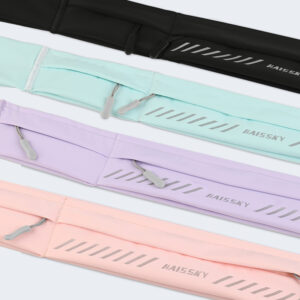Dual-Pocket Running Belt | Macaron Colors | Sweatproof & Reflective | Marathon Cycling Fitness Walking | Phone + Essentials Storage
