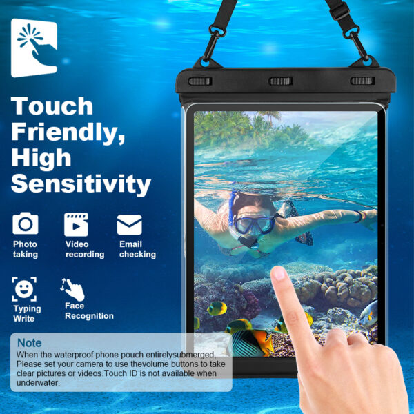 iPad waterproof bag for water, sand, and fog | 1.2-meter shockproof | fully touchscreen compatible | IPX8 waterproof | perfect for beach, pool, and camping - Image 5