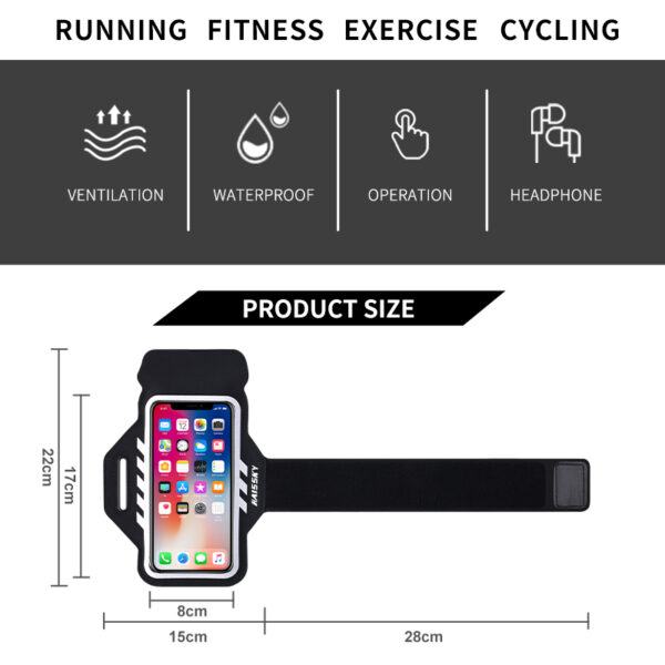Haissky Professional Running Armband | Sweat-Proof Touch Window | Anti-Slip Buckle | Marathon-Level Sturdy Support - Image 8