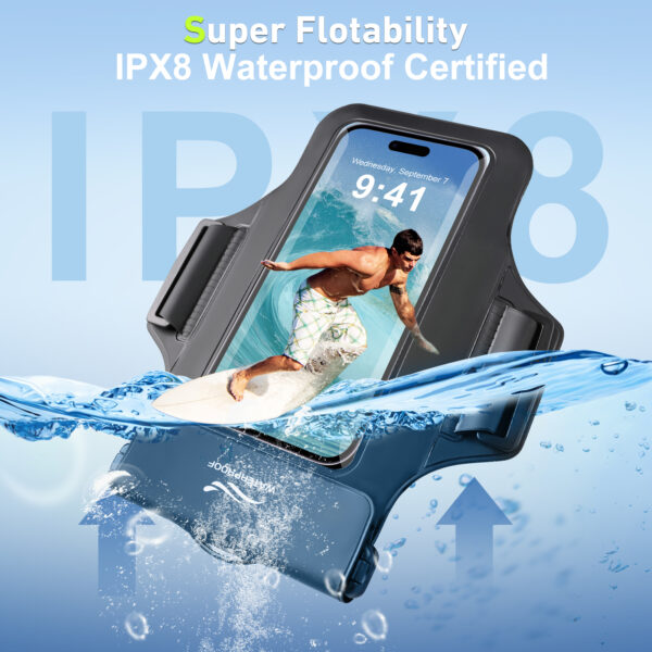 Haissky 2-in-1 Sports Armband & Dry Bag – 100% Waterproof Phone Case for Swimming, Running – Touchscreen Compatible IPX8 - Image 5