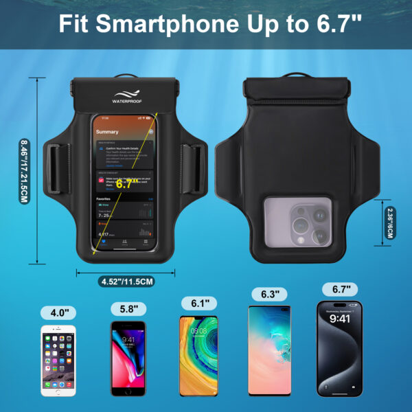 Haissky 2-in-1 Sports Armband & Dry Bag – 100% Waterproof Phone Case for Swimming, Running – Touchscreen Compatible IPX8 - Image 9
