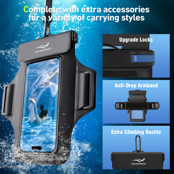 Haissky 2-in-1 Sports Armband & Dry Bag – 100% Waterproof Phone Case for Swimming, Running – Touchscreen Compatible IPX8 - Image 6