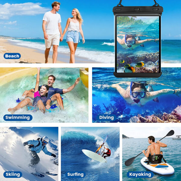iPad waterproof bag for water, sand, and fog | 1.2-meter shockproof | fully touchscreen compatible | IPX8 waterproof | perfect for beach, pool, and camping - Image 7