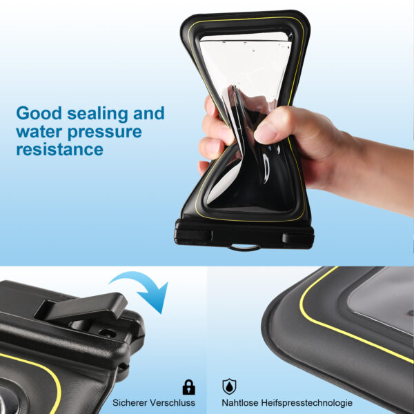 Samurai Black Floating Pouch | IPX8 30m Waterproof | Touchscreen & Camera | Swimming Diving Surfing - Image 4