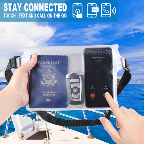 IPX8 Waterproof Waist Pack | 100% Submersible | Buckle Quick-Release | Swimming Cycling | 6.9" Phone Case - Image 7