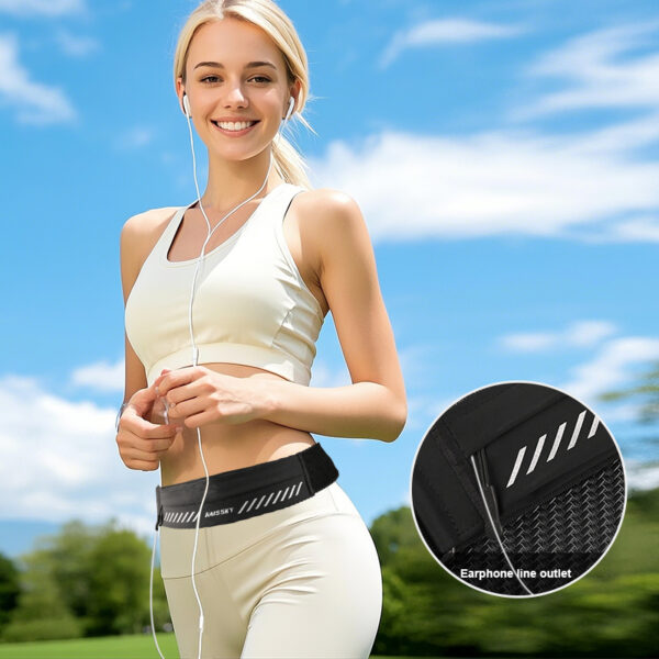 Macaron Color Marathon Belt - Breathable Walking Phone Pouch with Key Slot - Image 6