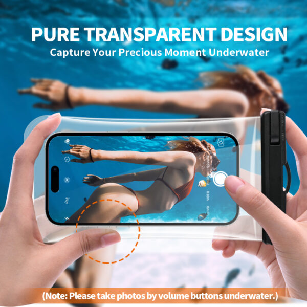 IPX8 Waterproof Phone Pouch | Fits 6.9" Phones | Neck/Crossbody Wear | Rainproof for Cycling Commute | Multi-Color - Image 8