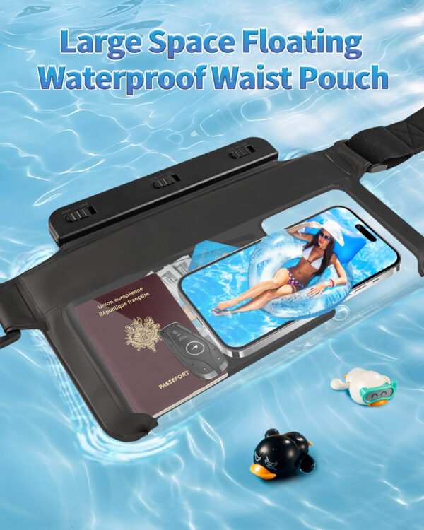 IPX8 Waterproof Waist Pack | Dive-Grade Sealing | HD Touchscreen | Multi-Color | Adjustable Strap - Image 9