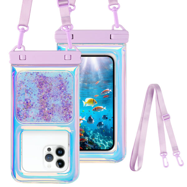 Floating Waterproof Pouch | 30m Deep Waterproof | Glitter Color Design | Touchscreen & Photo | Swimming Snorkeling Must-Have - Image 2