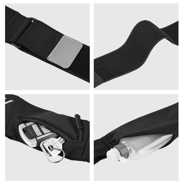 Dual-Pocket Running Belt | Macaron Colors | Sweatproof & Reflective | Marathon Cycling Fitness Walking | Phone + Essentials Storage - Image 6