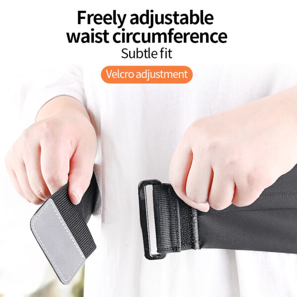 Sweatproof Waist Pack | Waterproof PU Lining | Fits All Phones | 3-Zone Storage | Breathable Hook-Loop - Image 3