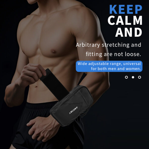 7" Universal Armband | Dual-Layer Storage | Laser Reflective | Cycling Running Commute - Image 9
