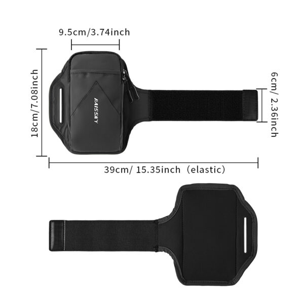 7" Universal Armband | Dual-Layer Storage | Laser Reflective | Cycling Running Commute - Image 10