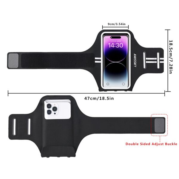 Running Armband | Fits 7" Phones | Printed Reflective | Full Touchscreen | Call/Music Control - Image 5