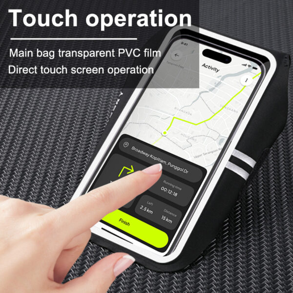 Running Armband | Fits 7" Phones | Printed Reflective | Full Touchscreen | Call/Music Control - Image 4