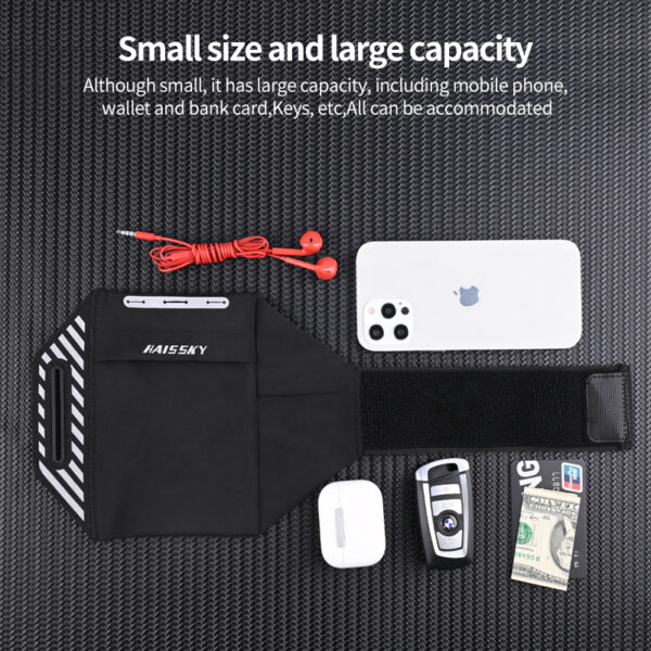 Sports Arm Sleeve | Phone/Keys/Earbuds Storage | Beginner Fitness Essential | Ultra-Stretchy Fit - Image 7