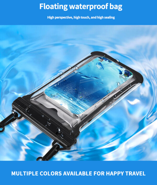 Haissky bubble waterproof bag IPX8 7.7-inch large screen double-sided touch screen anti-sinking floating swimming snorkeling mobile phone bag - Image 7