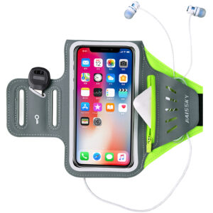 Premium Sports Armband | Waterproof | Earphone/Key Storage | Touchscreen & Reflective | Running Cycling Gym
