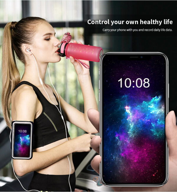 Running Armband | Touchscreen & Sweatproof | Holds Cards/Cash/Phone | Wired Headphone Port | Splash Resistant - Image 7