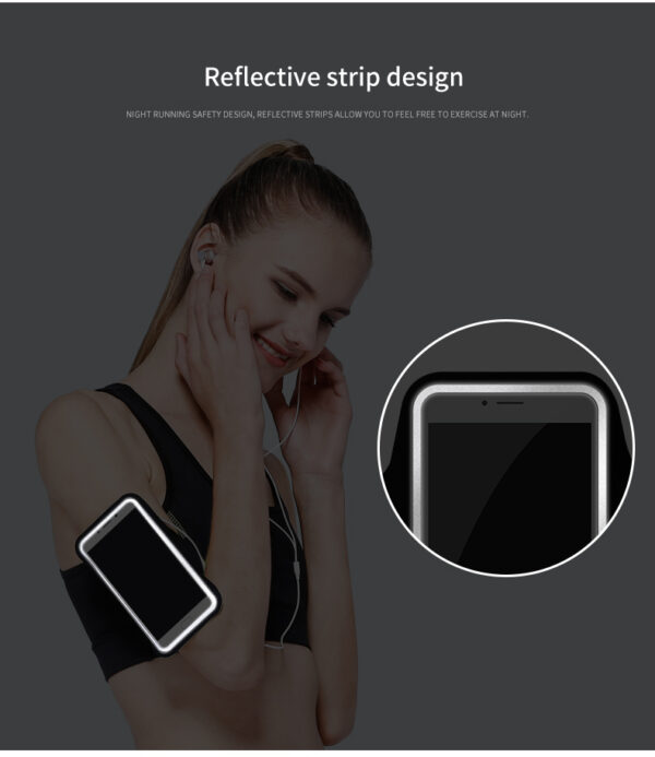 Running Armband | Touchscreen & Sweatproof | Holds Cards/Cash/Phone | Wired Headphone Port | Splash Resistant - Image 5
