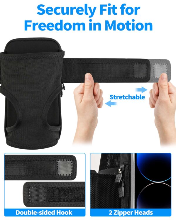 Armband & Wristband 2-in-1 | Touchscreen Friendly | Adjustable Strap | Sweatproof | Sports Phone Holder - Image 4