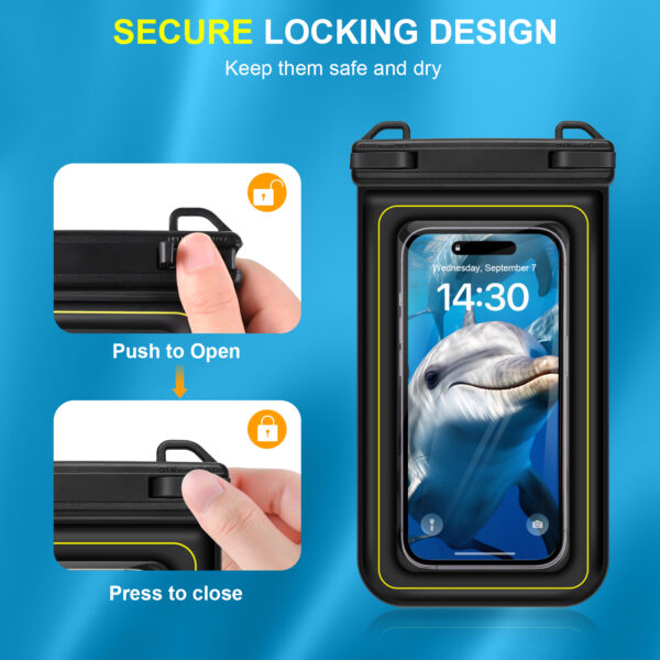Haissky Bear Waterproof Bag 6.7-inch | IP68 Waterproof | Back Camera Window | Sponge Floating Design | Essential for Swimming and Diving - Image 5