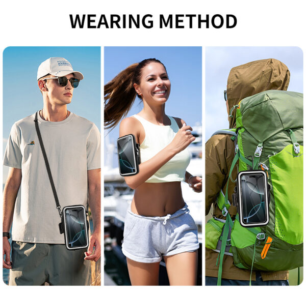 Haissky Dual-Mode Sports Wristlet | Switch Between Neck and Wristband | Sweat-Proof, Touch-Control, Suitable for Hiking and Cycling - Image 7