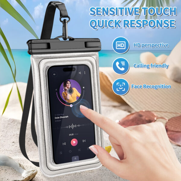 Haissky IP68 Diving Phone Bag (7-inch) | Fully Covered with Sponge for Anti-Collision | Essential for Swimming, Snorkeling, and Surfing - Image 3